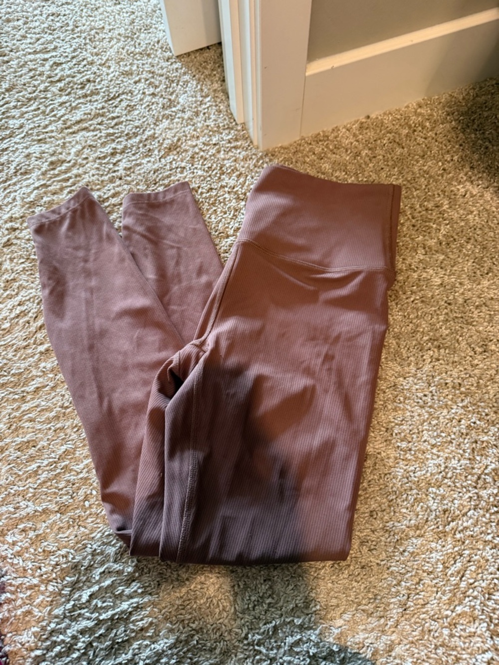 Cocoa Ribbed High-Waist Leggings All in motion